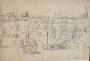 Die holländische Flotte vor Kopenhagens Reede 1658