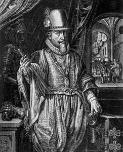 Porträt von Moritz von Nassau, Prinz von Oranien (1567-1625), Gravur von Willem Jacobsz Delff (1580-1638)