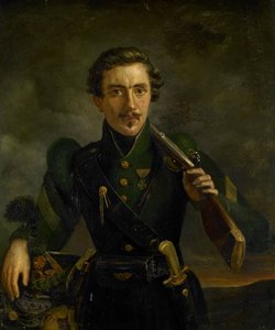 Selbstporträt in der Uniform der Gewehre
