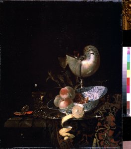Stillleben mit einem Perlmuttbecher von Willem Kalf