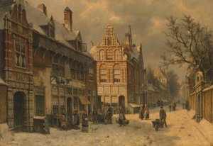 Stadtansicht im Winter von Willem Koekkoek