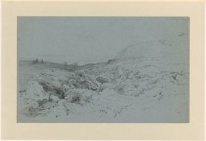 Hügellandschaft mit Bach, bei Bergen in Norwegen von Willem Maris