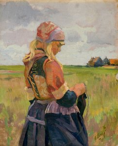 Junges Mädchen in einer Landschaft