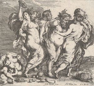 Der betrunkene Silen, begleitet von Nymphen und Satyrn, 1632