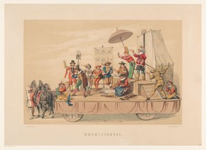 Sechste Gruppe der Utrechter Maskerade 1856 von Willem Pieter Hoevenaar