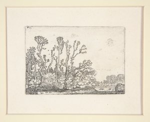 Schafherde am Wasser, Platte 8 aus dem Set der Landschaften von Willem Pietersz. Buytewech