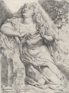 Maria Magdalena in der Wildnis, ca. 1613-14 von Willem Pietersz. Buytewech