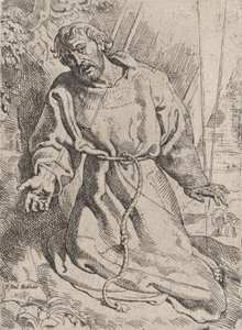 Der heilige Franziskus empfängt die Stigmata, ca. 1613-14 von Willem Pietersz. Buytewech