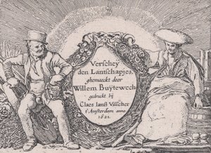Titelseite, aus Verscheyden Landtschapjes Verschiedene kleine Landschaften, Platte 1, ca. 1616 von Willem Pietersz. Buytewech