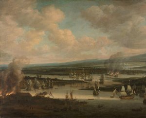 Verbrennung der englischen Flotte bei Chatham (19.-24. Juni 1667) von Willem Schellinks