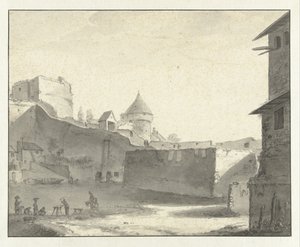 Ansicht der Brücke über die Erdre in Nantes von Willem Schellinks