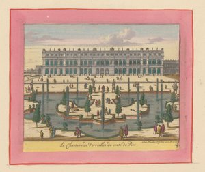 Ansicht des Palastes von Versailles von der Park- und Gartenseite