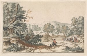 Waldlandschaft mit einem Weg