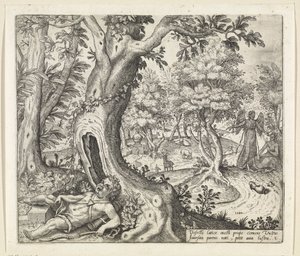 Hagar und Ismael in der Wüste von Willem Thibaut