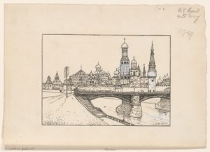 Ansicht des Kremls in Moskau von Ludwig Willem Reymert Wenckebach