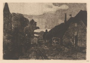 Dorfstraße in Diepenheim von Willem Witsen (signed by artist)