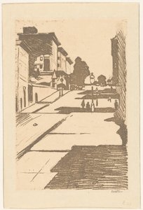 Blick auf die Maison Street und das Fairmont Hotel in San Francisco von Willem Witsen (signed by artist)
