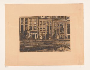 Ansicht der Oude Waal in Amsterdam von Willem Witsen (signed by artist)