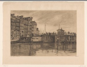 Ansicht der Kraansluis in Amsterdam von Willem Witsen (signed by artist)