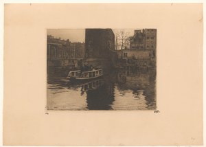 Ansicht der Überführung bei der Montelbaanstoren in Amsterdam