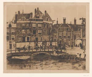 Ansicht des Beurspleintje in Amsterdam