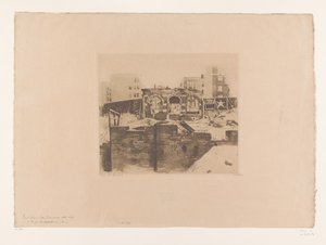 Ansicht von Ruinen in Post Street, San Francisco von Willem Witsen (signed by artist)