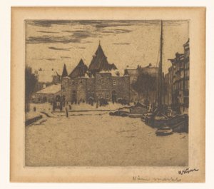 Nieuwmarkt in Amsterdam von Willem Witsen (signed by artist)