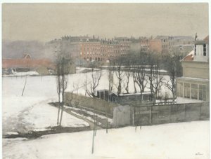 Blick auf den Oosterpark im Schnee von Willem Arnoldus Witsen