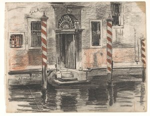 Haus am Canale Grande in Venedig, mit Farbanmerkungen von Willem Arnoldus Witsen
