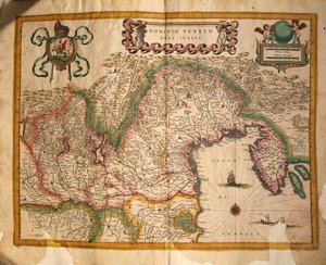 Karte des Gebiets unter venezianischer Herrschaft, aus Regionum Italiae von Willem Blaeu