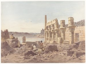 Ansicht der Tempelruinen in Philae bei Assuan