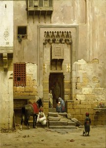 Der Innenhof eines Hauses in Kairo von Willem de Famars Testas
