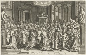 Dankgebet in einer Kirche nach der Befreiung von Leiden