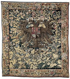 Wandteppich mit den Wappen von Kaiser Karl V. von Willem de Pannemaker