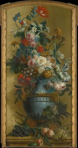 Blumen in einer blauen Vase, 18. Jahrhundert