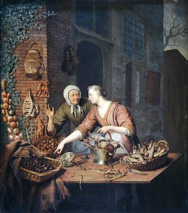 Der Marktstand, ca. 1730 von Willem Van Mieris