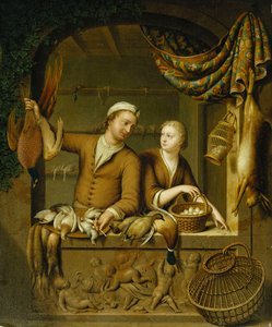 Die Geflügelverkäufer, 1727 von Willem Van Mieris