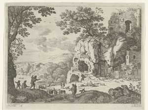 Landschaft mit einer Ruine von Willem van Nieulandt (II)
