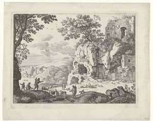 Landschaft mit einer Ruine von Willem van Nieulandt (II)