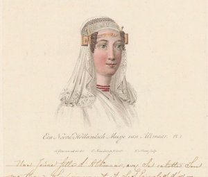 Kopfbedeckung eines Mädchens aus Alkmaar, 1816