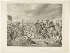 Prinz von Oranien in der Schlacht bei Waterloo, 1815