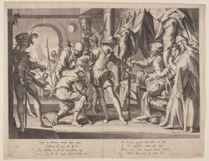 Graf Wilhelm erlaubt die Enthauptung, Platte 7 aus Throne der Gerechtigkeit (Thronus Iustitiae)