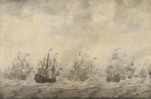 Episode aus der Vier-Tage-Schlacht, 11.-14. Juni 1666, des Zweiten Englisch-Niederländischen Krieges, 1665-67