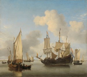 Schiffe vor Anker an der Küste von Willem van de Velde (II)
