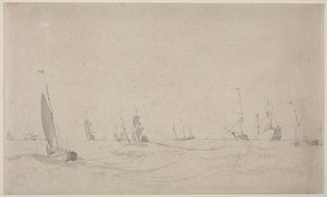 Schiffe auf rauer See, 1665