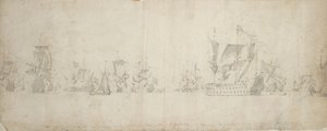 Niederländische Flotte nach dem Kriegsrat, 8.-18. August 1665 von Willem van de the Elder Velde