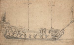 Porträt eines englischen Vierten Ranges, etwa 42 Kanonen, um 1675
