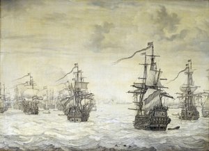 Zweiter Englisch-Niederländischer Krieg von Willem van de the Elder Velde
