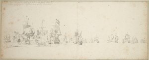Das Friesland-Geschwader vor der Küste Schottlands von Willem van de the Elder Velde
