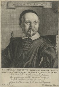 Porträt von Antonius Schellingwou von Willem van der Laegh